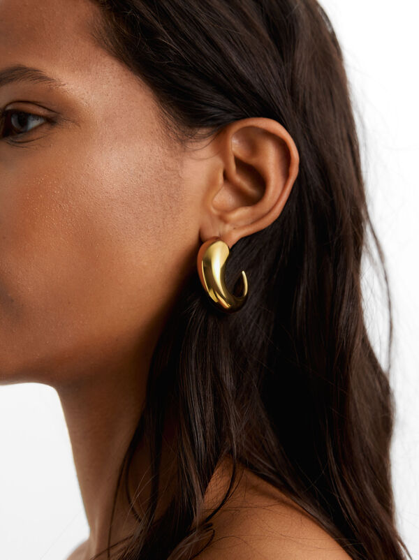 Medium hoop earrings – stainless steel