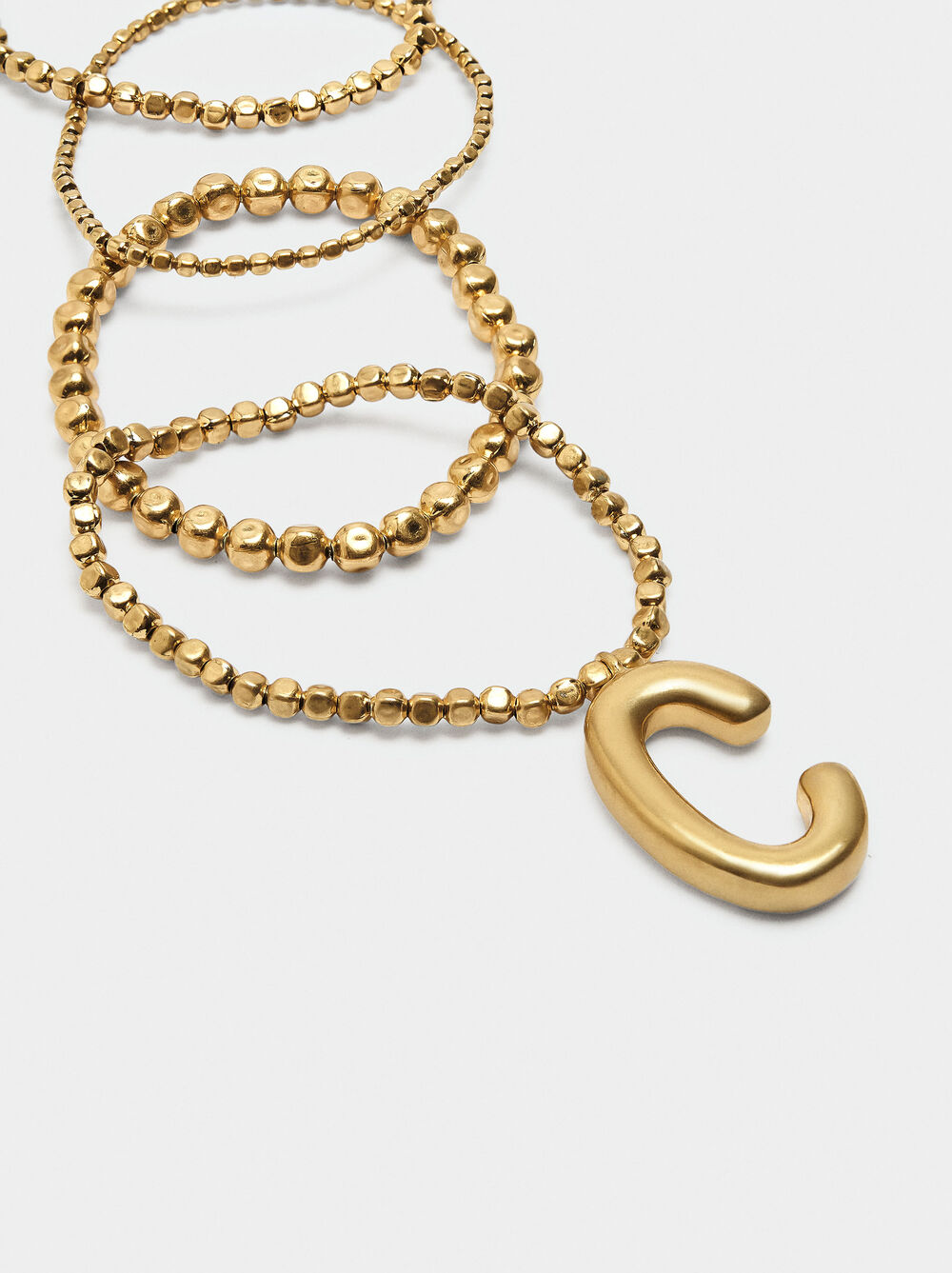 Set of golden elastic bracelets