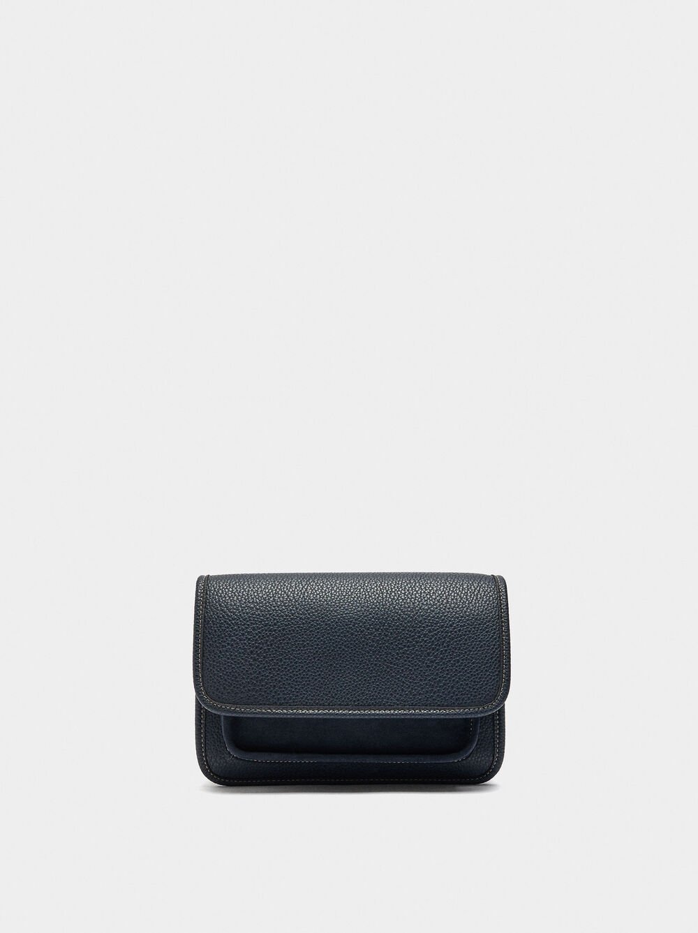 Crossbody bag with texture and flap