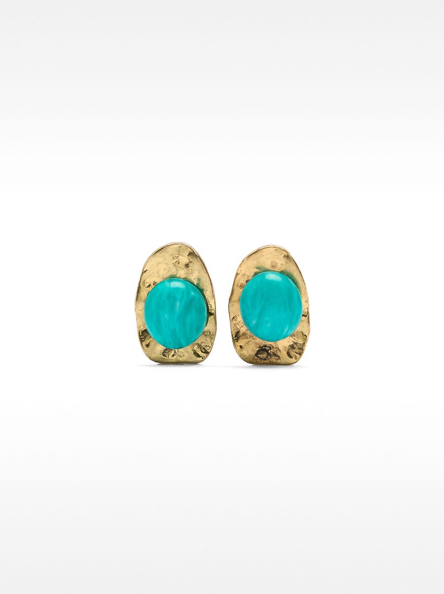 Pendientes ovalados con piedras