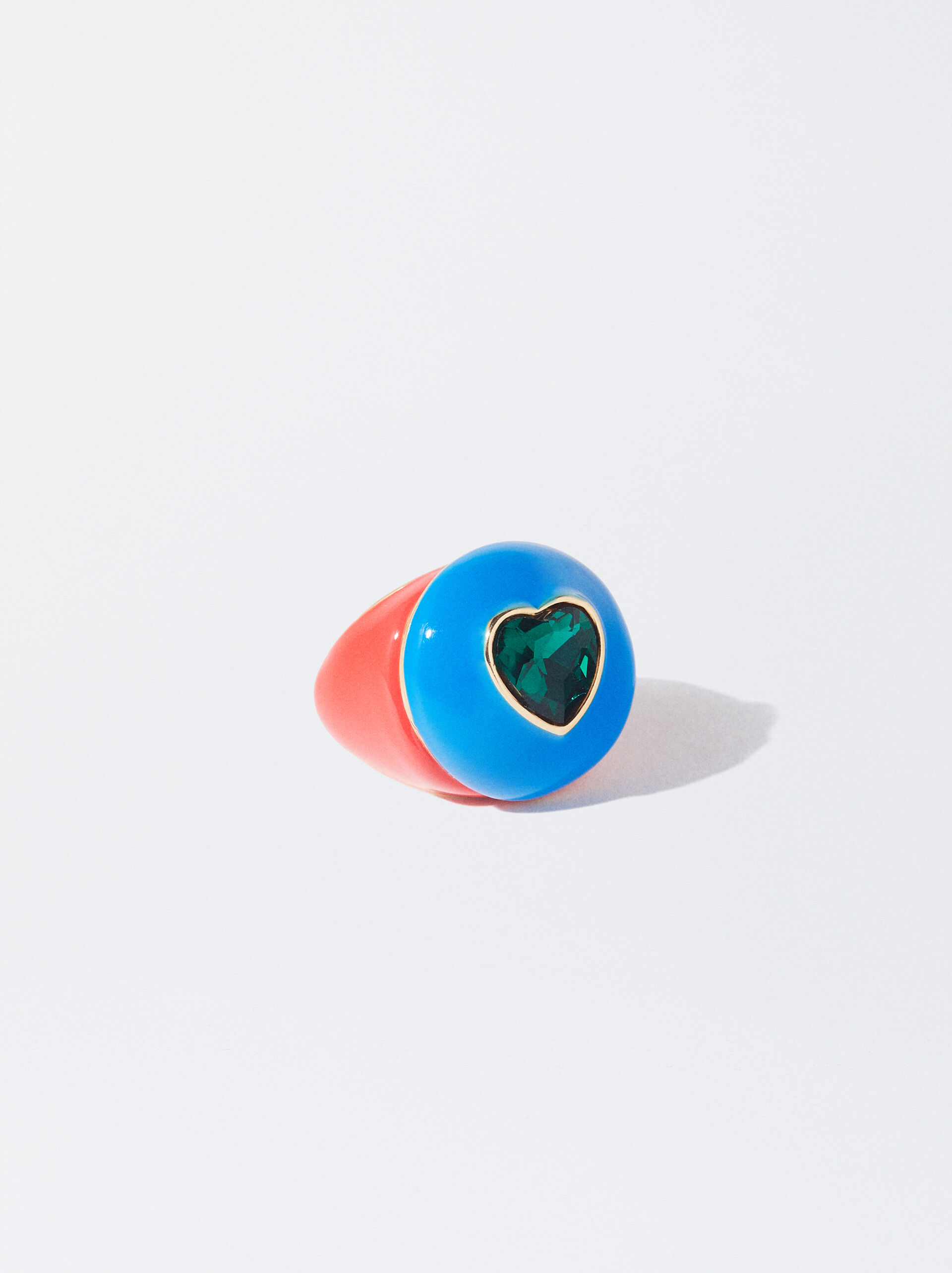 Maxi Heart Enameled Ring image number 2.0