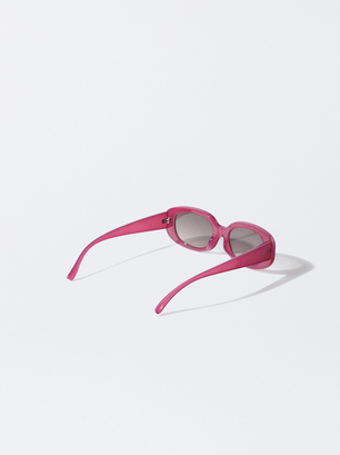 Oval Sunglasses, Bordeaux, hi-res