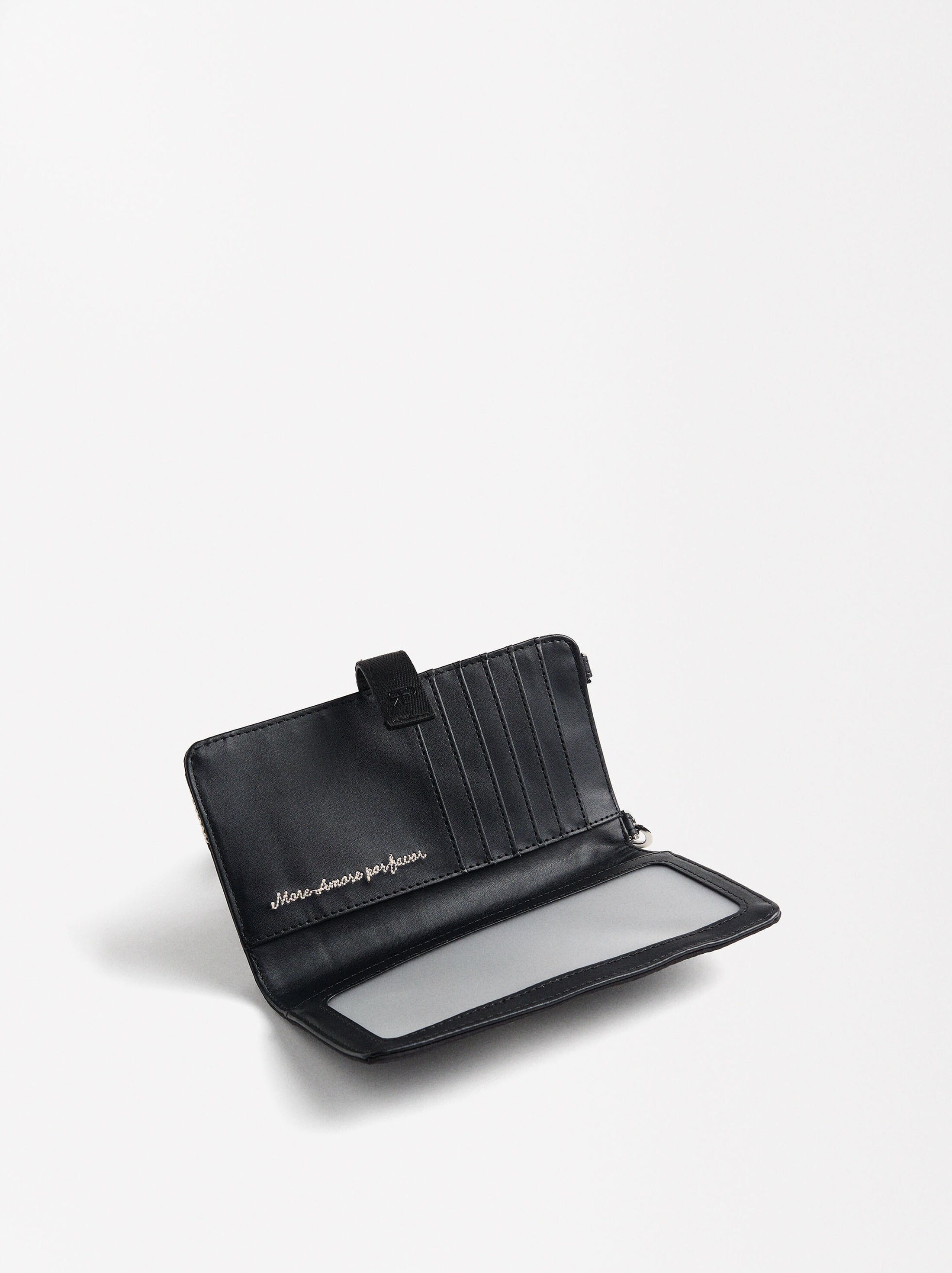Nylon phone bag with hearts image number 4.0