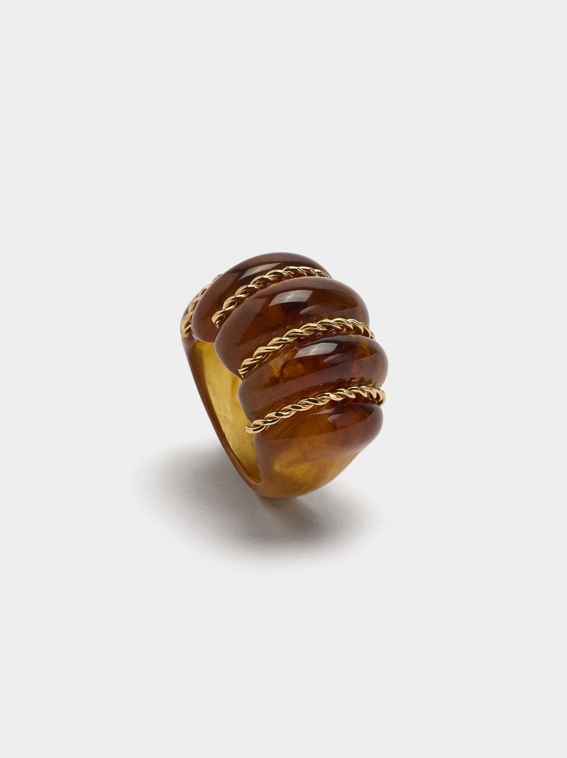 Anillo de resina efecto piedra image number 1.0