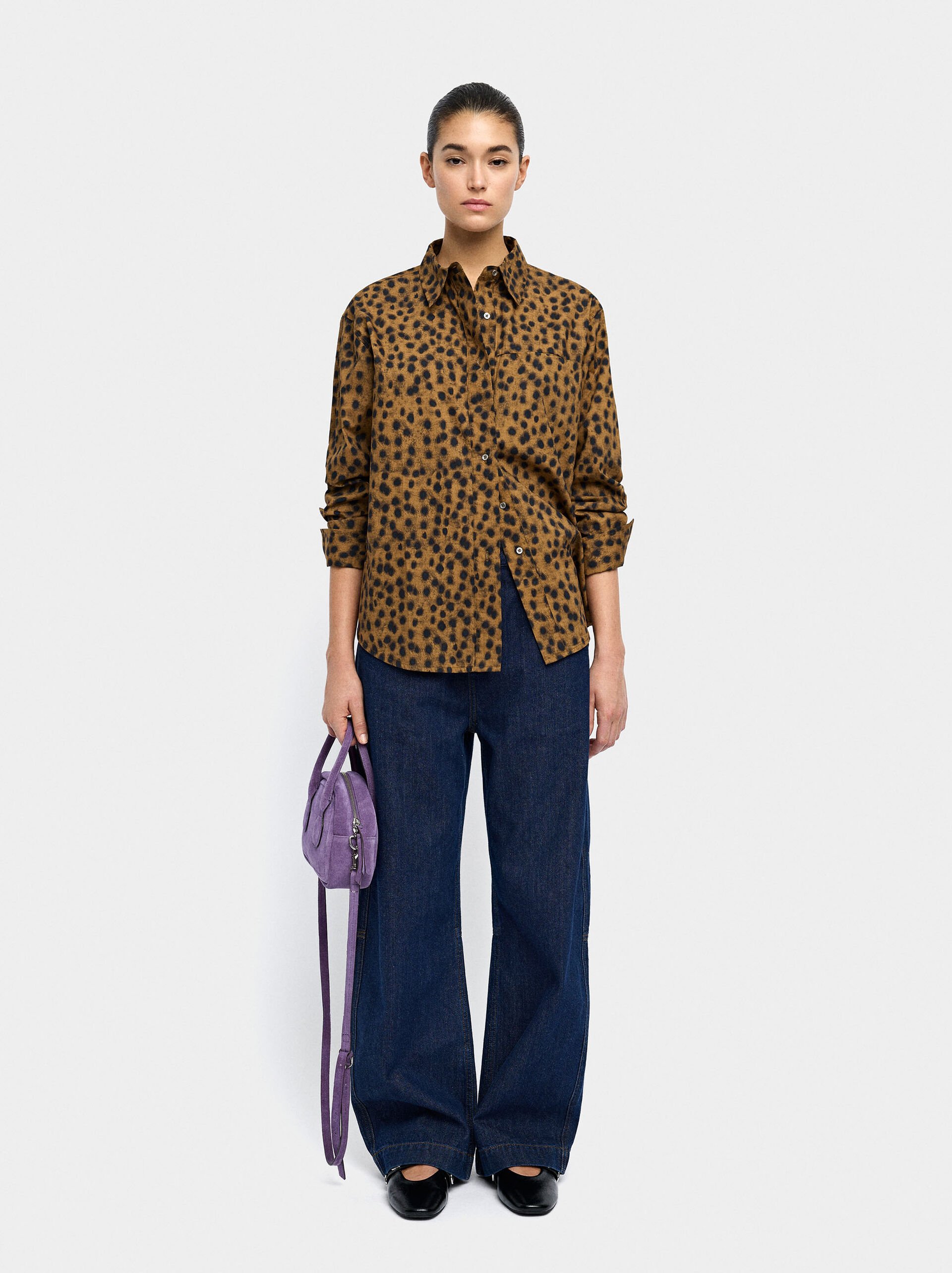 100% cotton animal print shirt image number 0.0