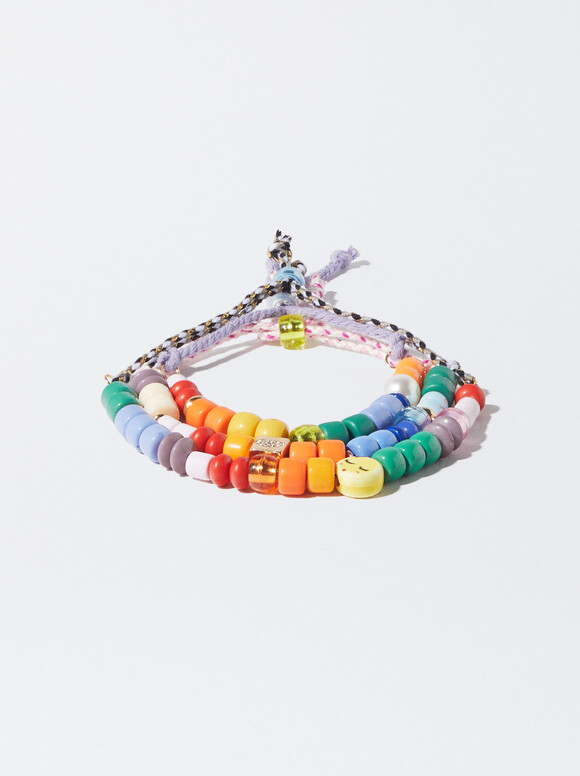 Set Of Bracelets With Resin, Multicolor, hi-res