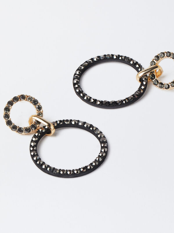 Earrings with crystals