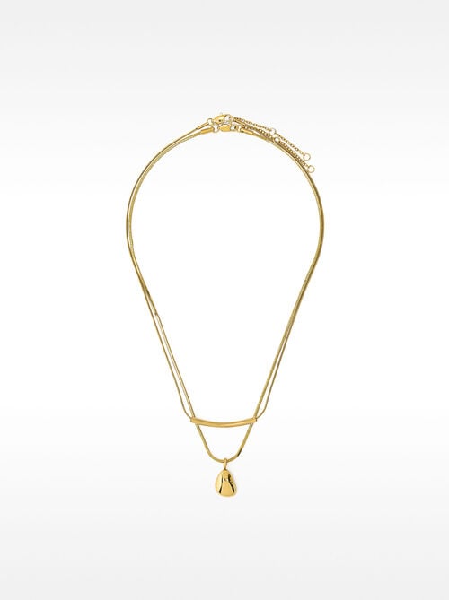 Set de collares con colgante - acero inoxidable