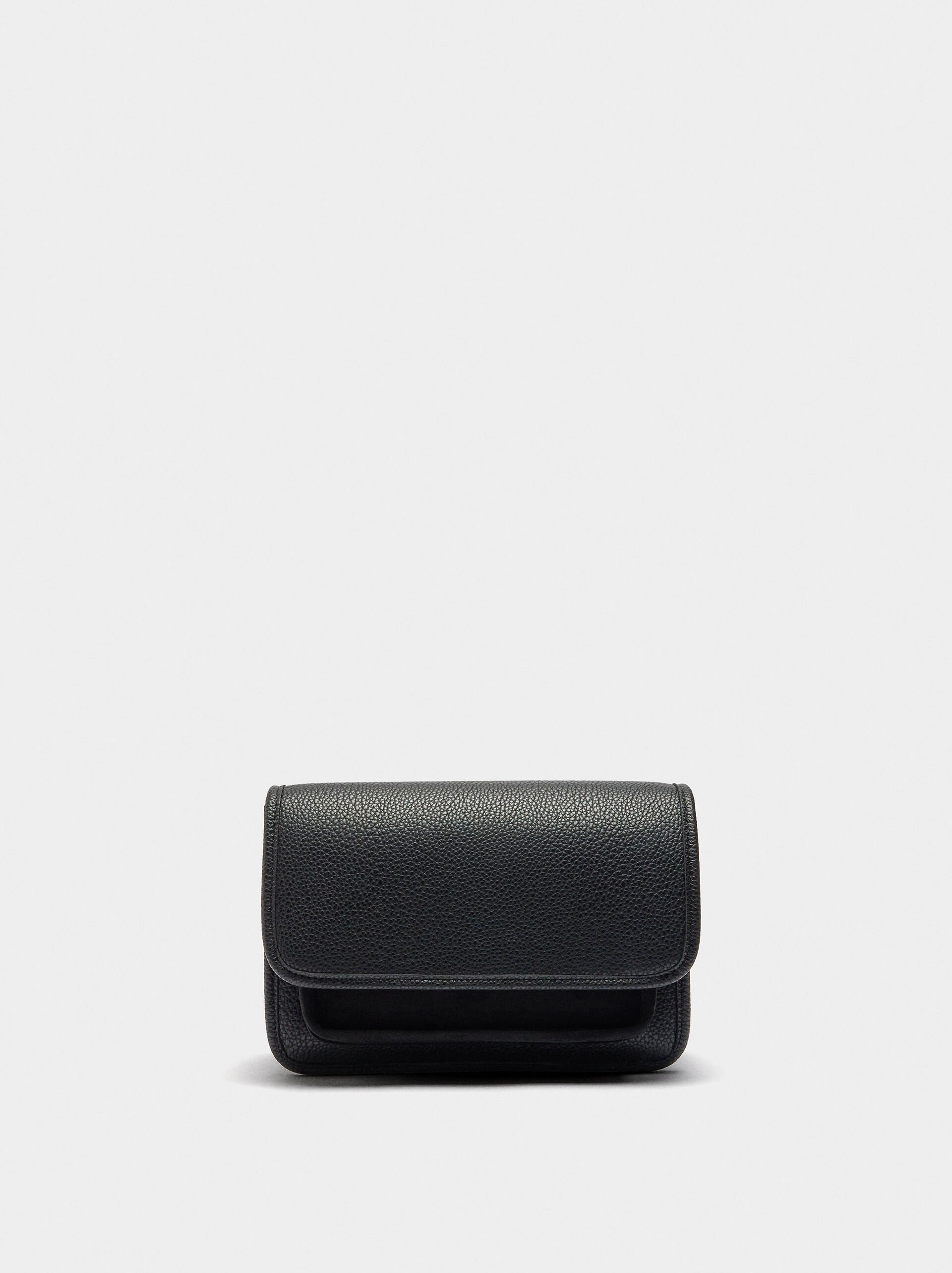 Crossbody bag with texture and flap image number 0.0