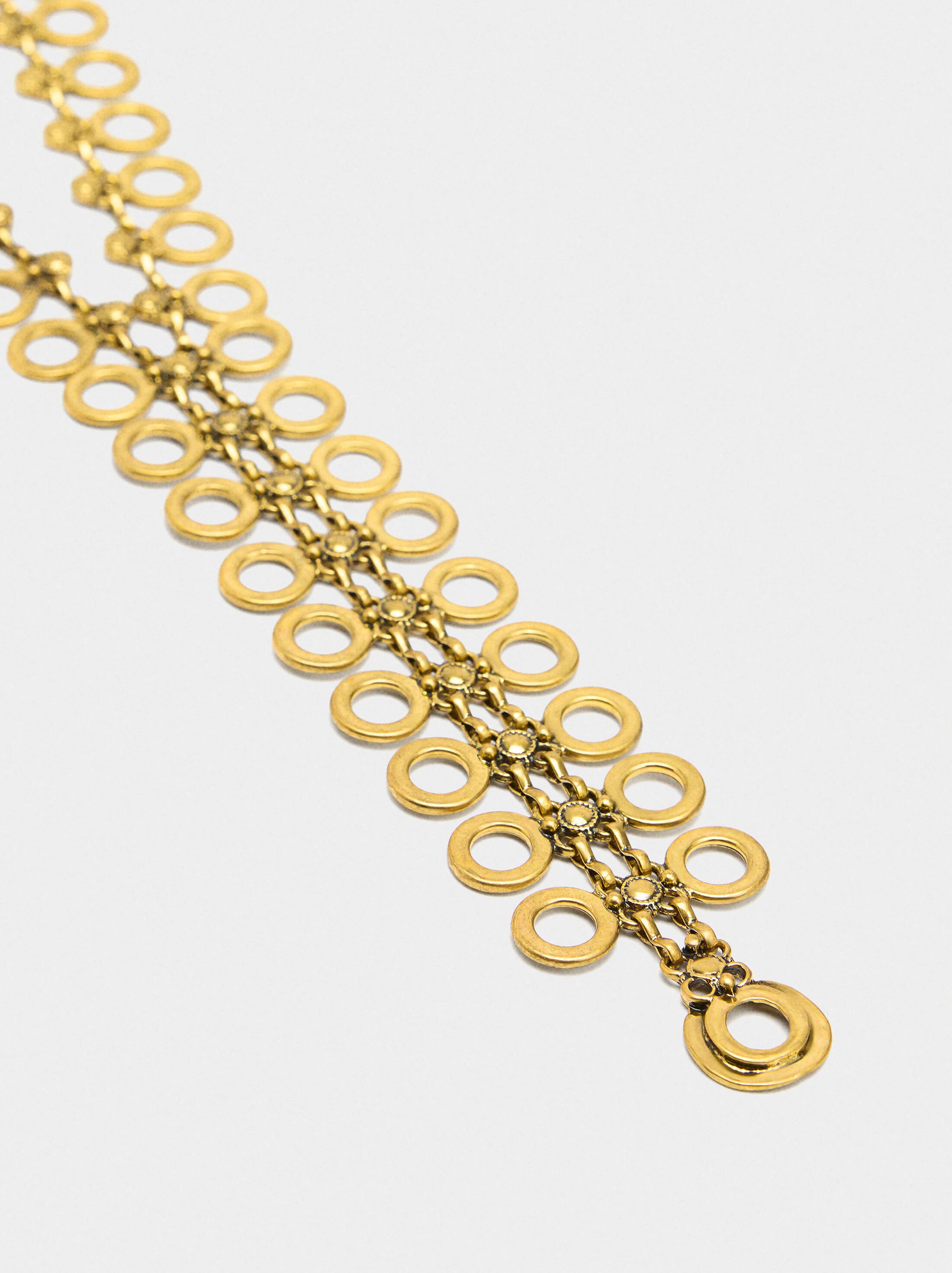 Long necklace with links and rings image number 2.0