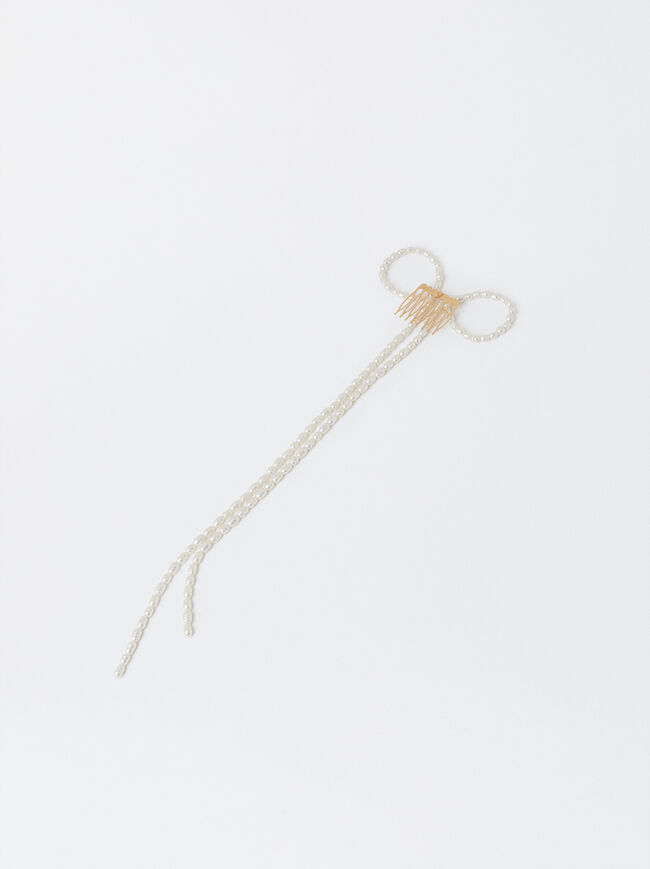 Hair Comb With Pearls image number 3.0