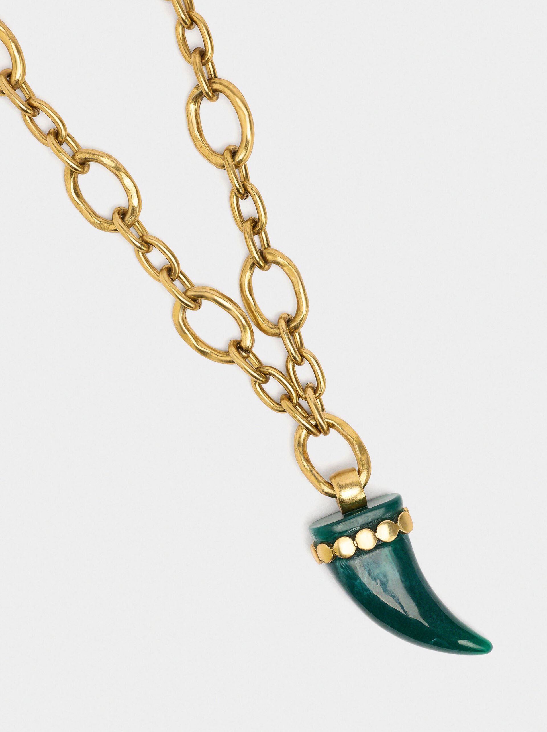 Long necklace of links with pendant image number 1.0