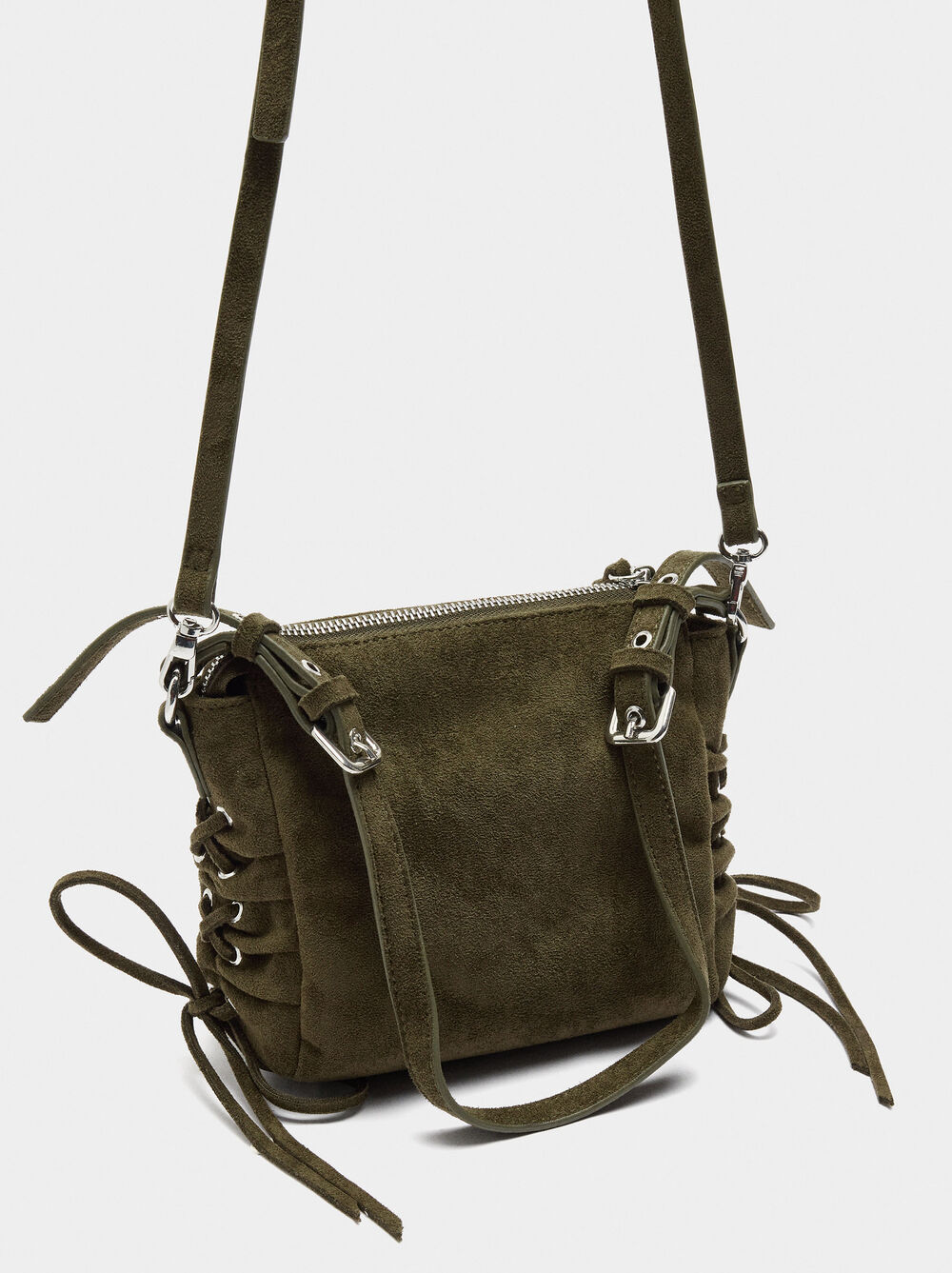 Shoulder bag with leather effect