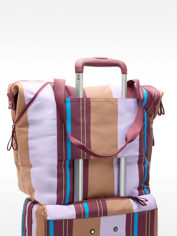 Striped nylon trolley