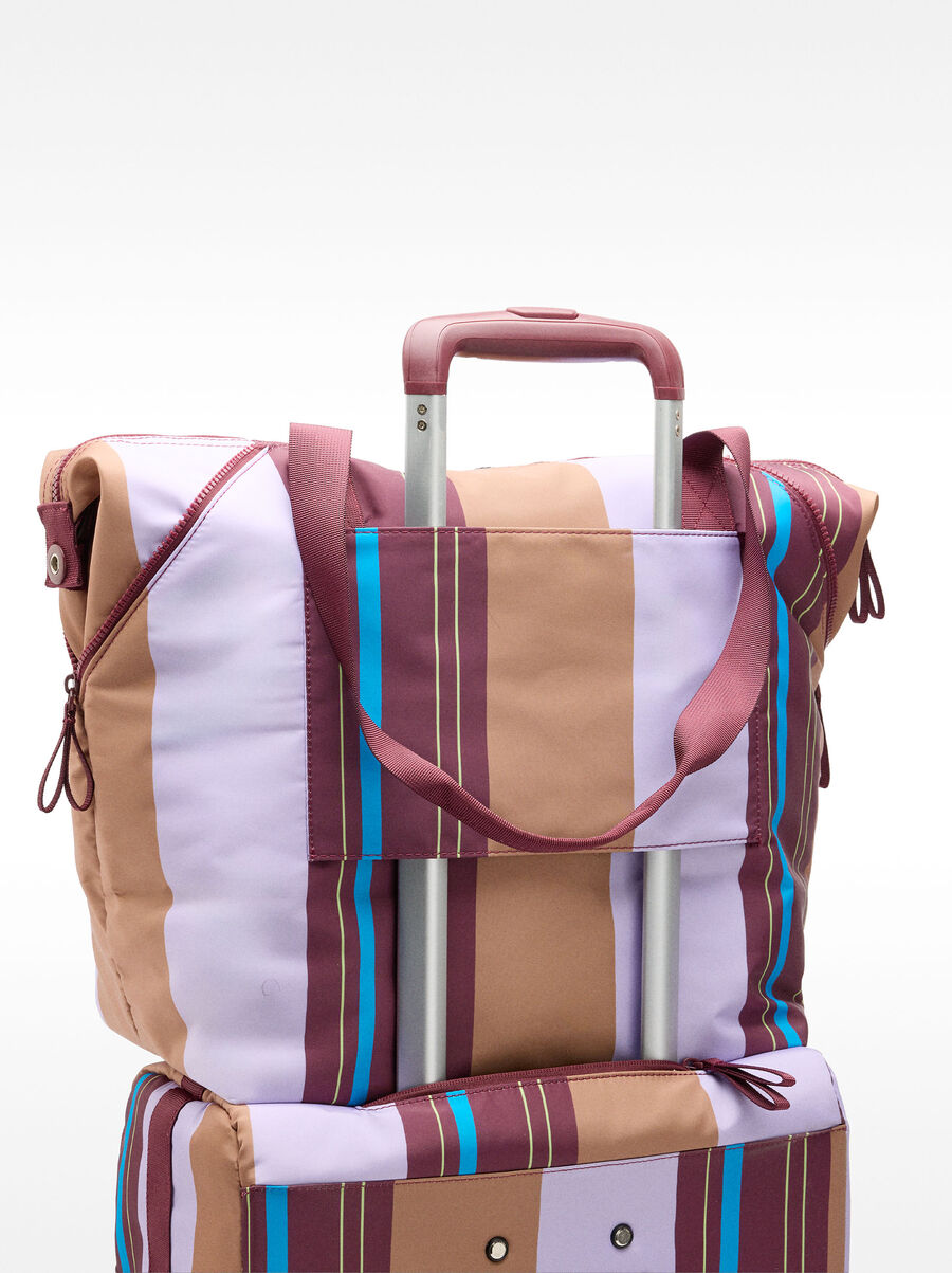 Trolley in nylon a righe