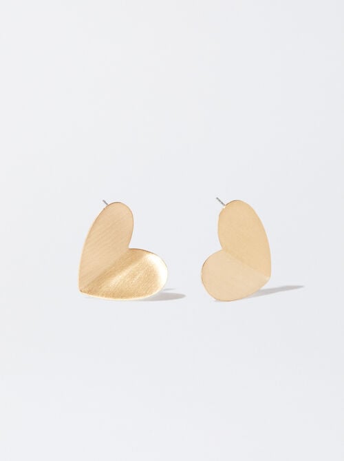 Goldene Ohrringe Mit Herz