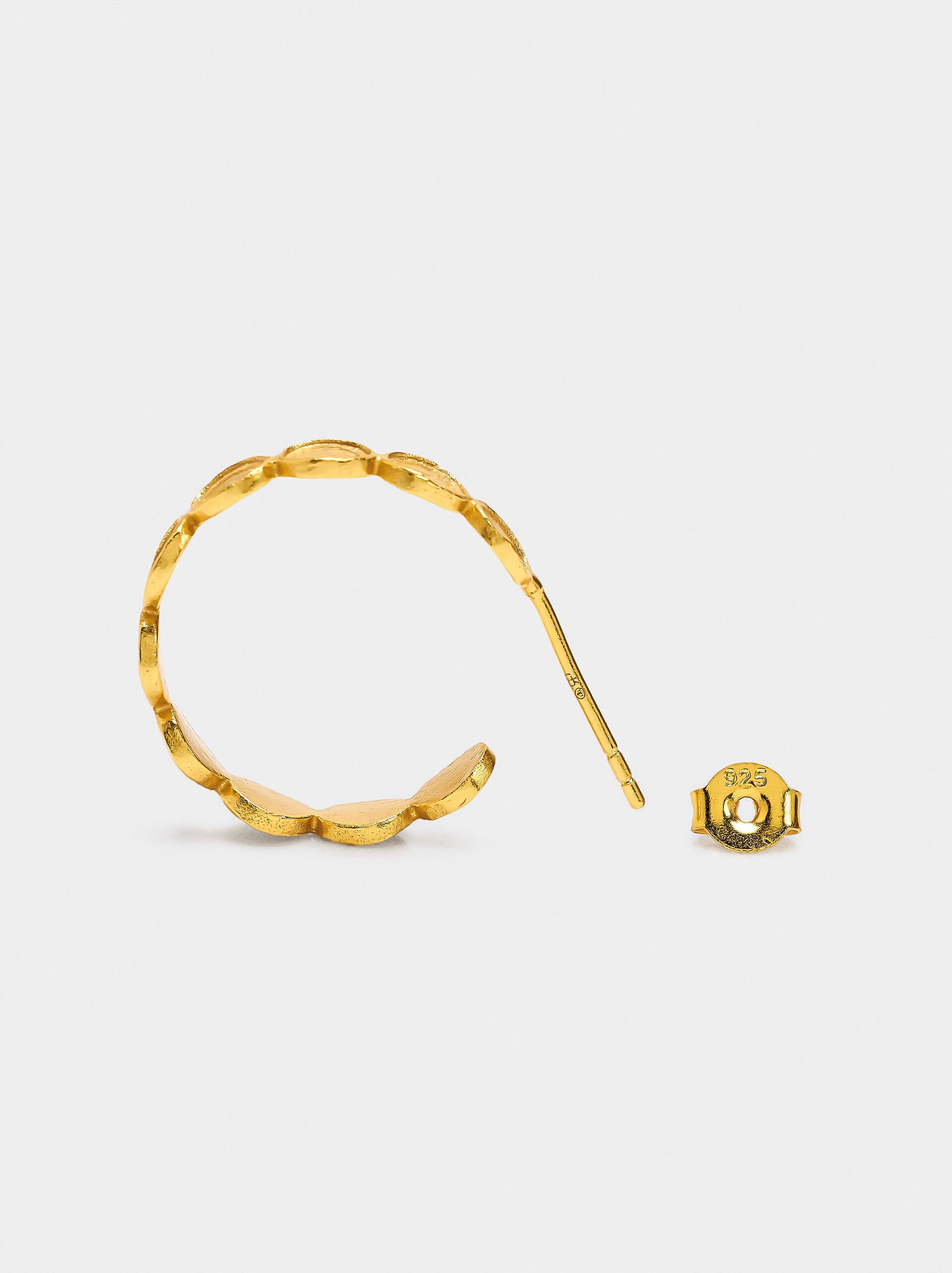 Hoop earrings with circles - 925 sterling silver image number 2.0