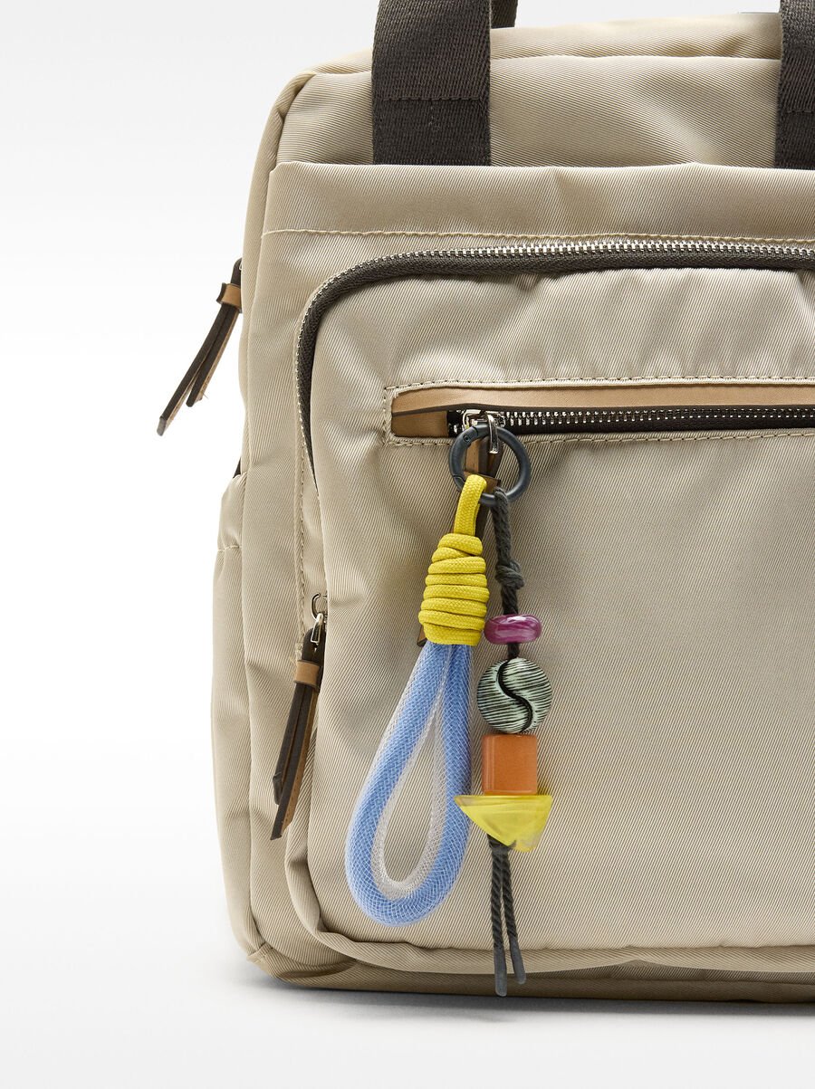Nylon backpack with pendant