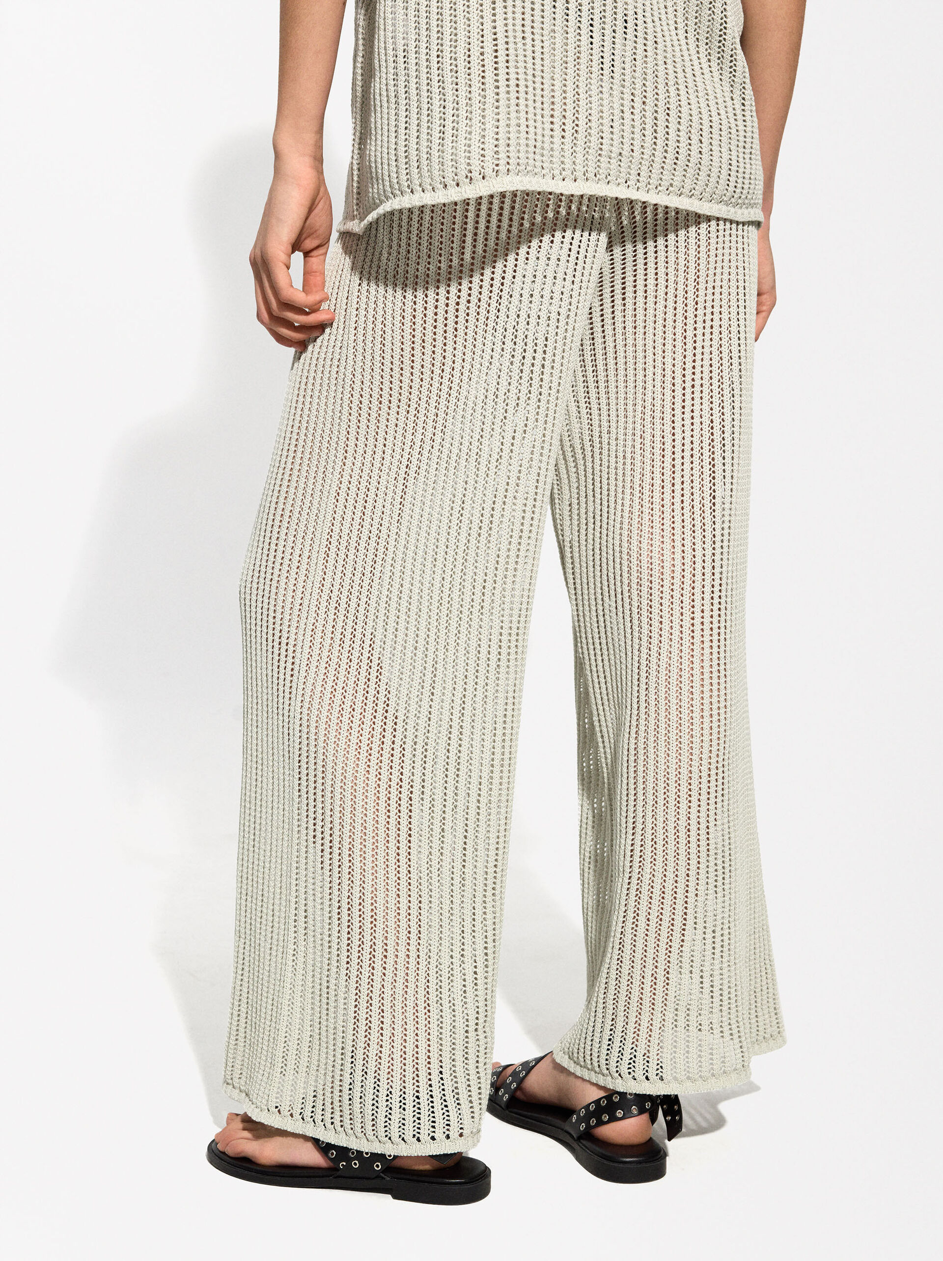 Straight Knit Trousers image number 4.0