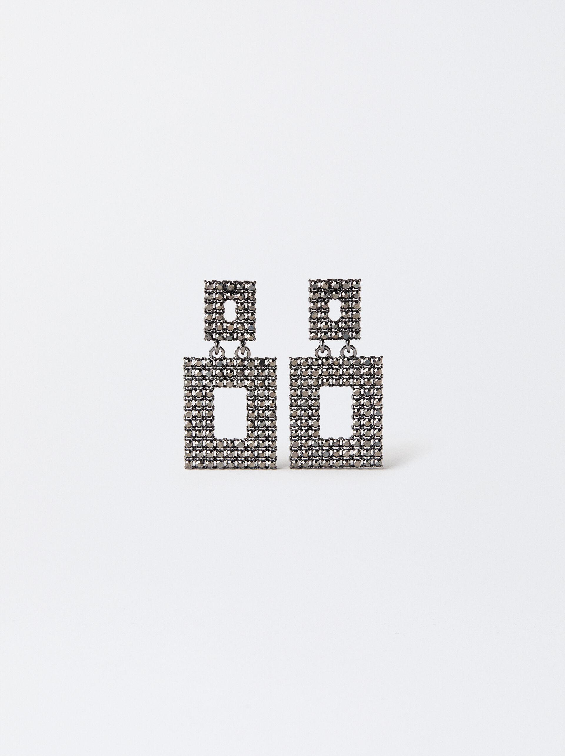 Medium earrings with crystals  image number 1.0