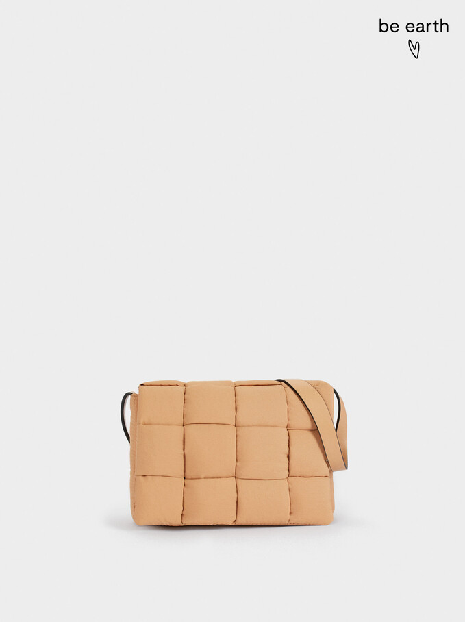Crossbody Bag Made From Recycled Materials, Camel, hi-res