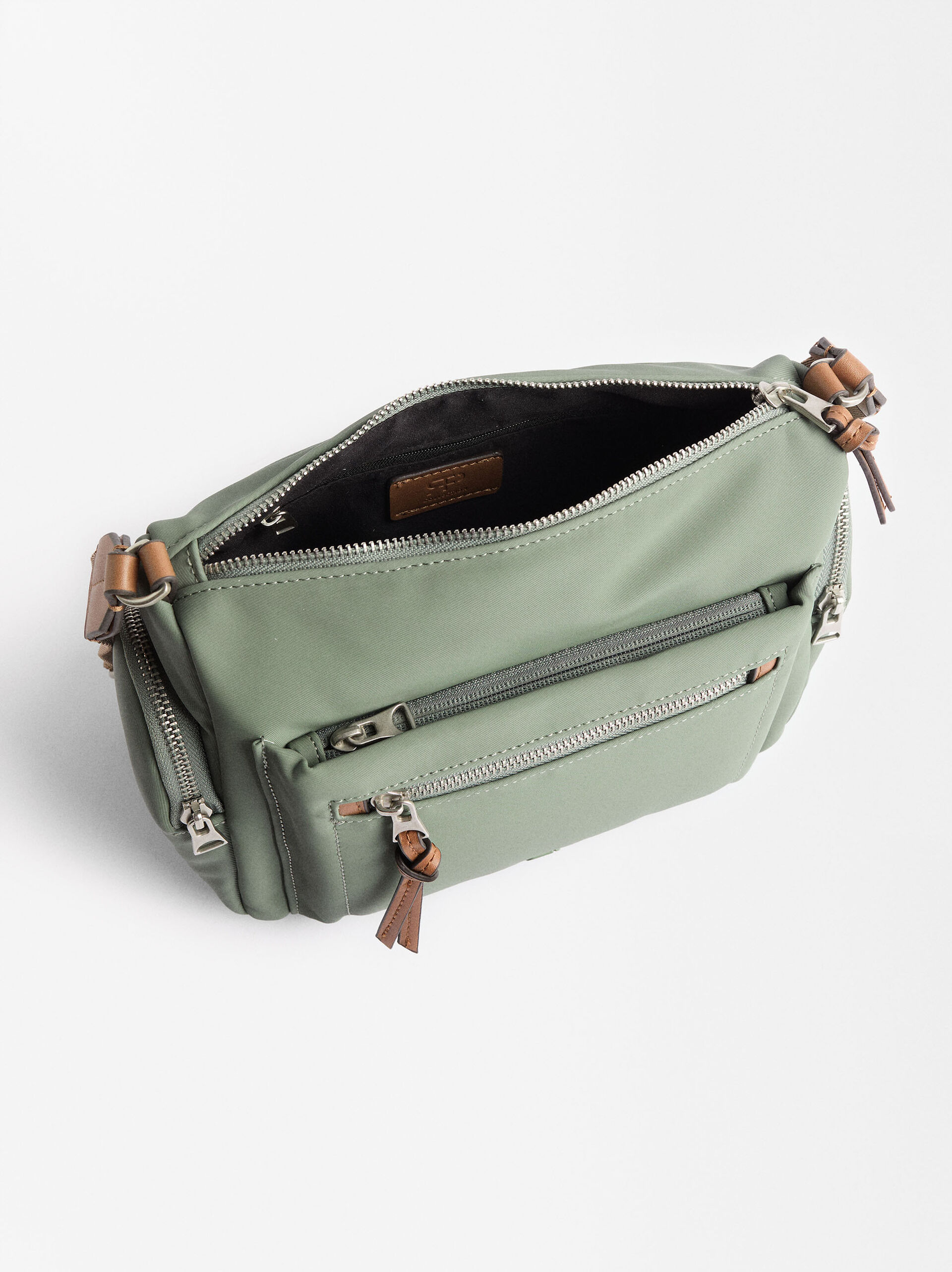 Nylon-effect crossbody bag image number 3.0