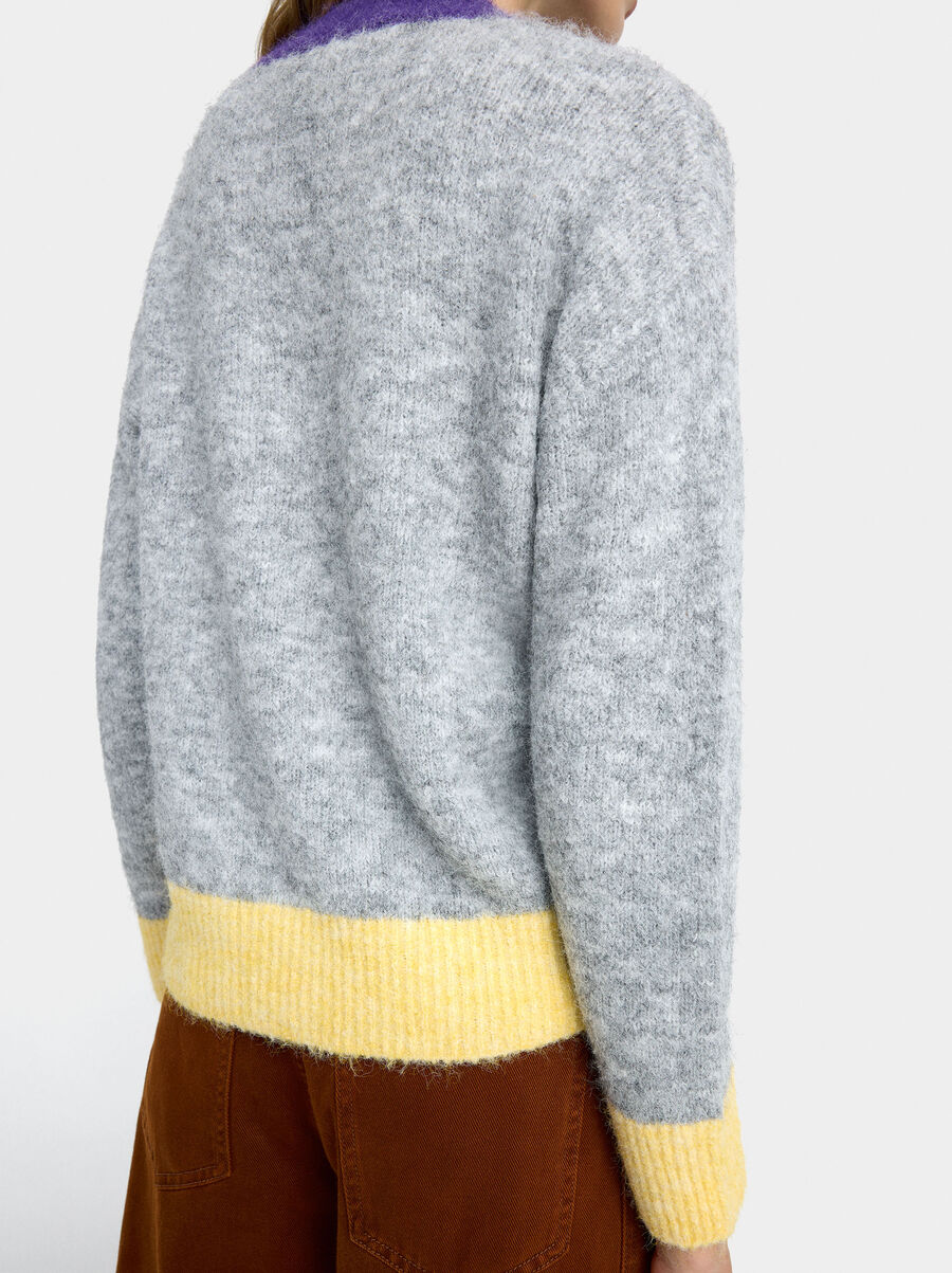 Jersey de punto con bordes contrastantes