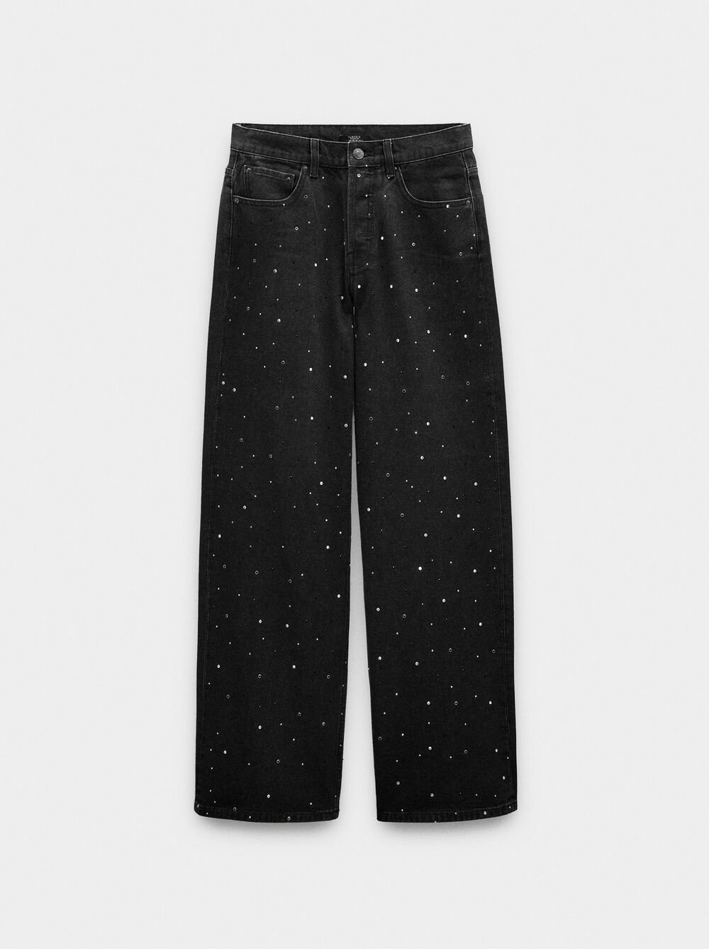 Denim trousers with strass