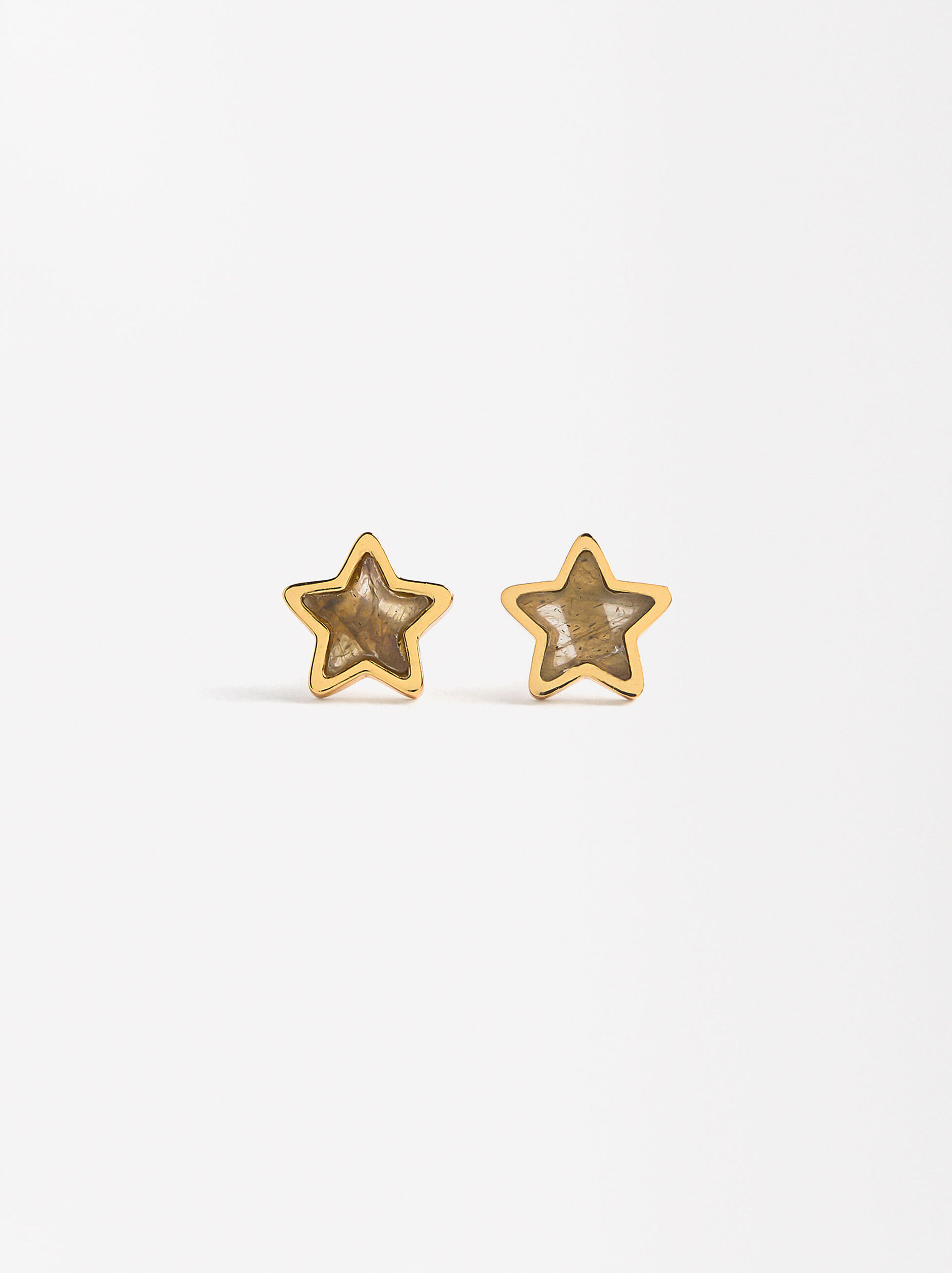 Orecchini cerchio stella - Argento sterling 925 image number 0.0