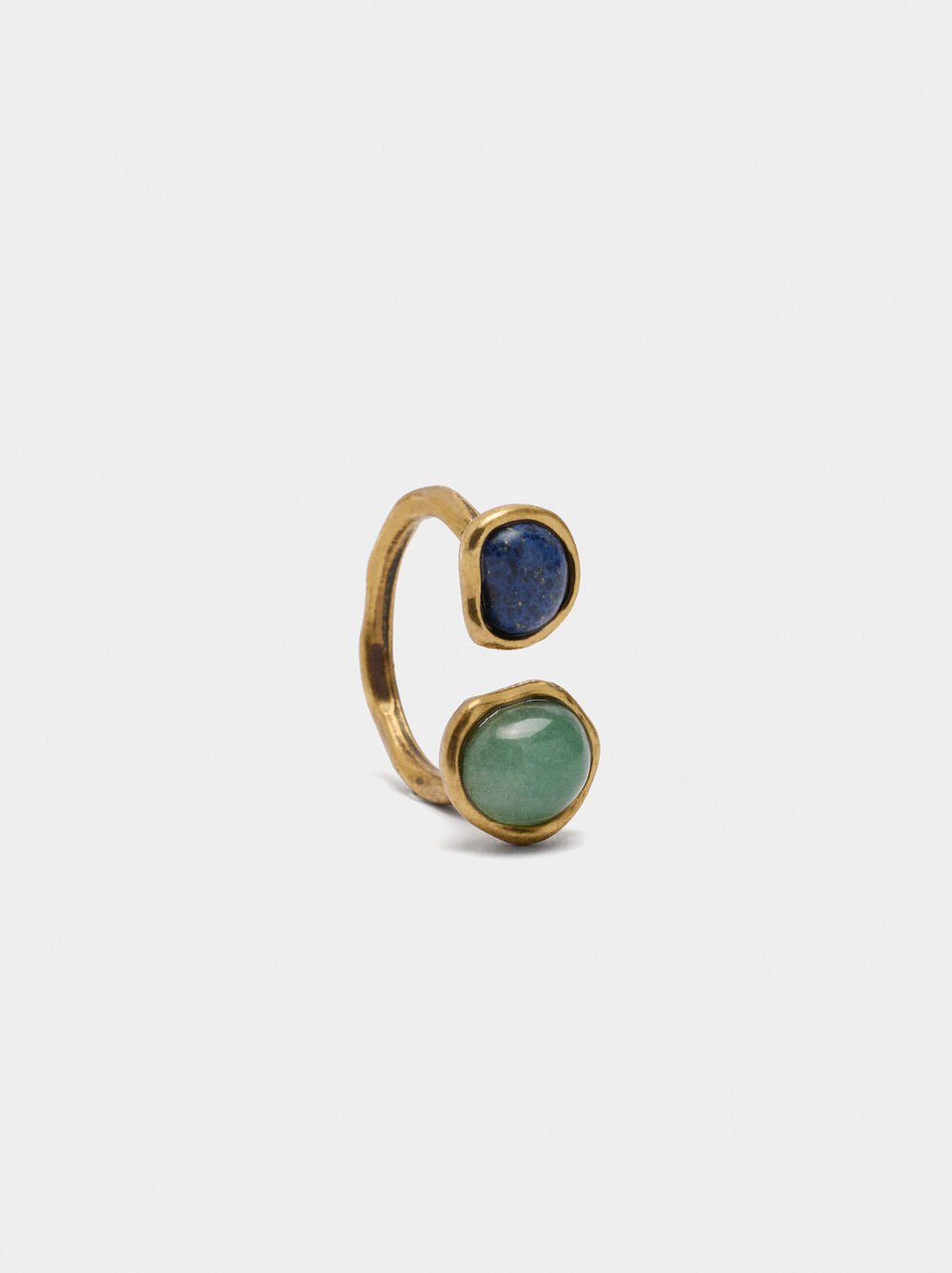 Irregular ring with stones