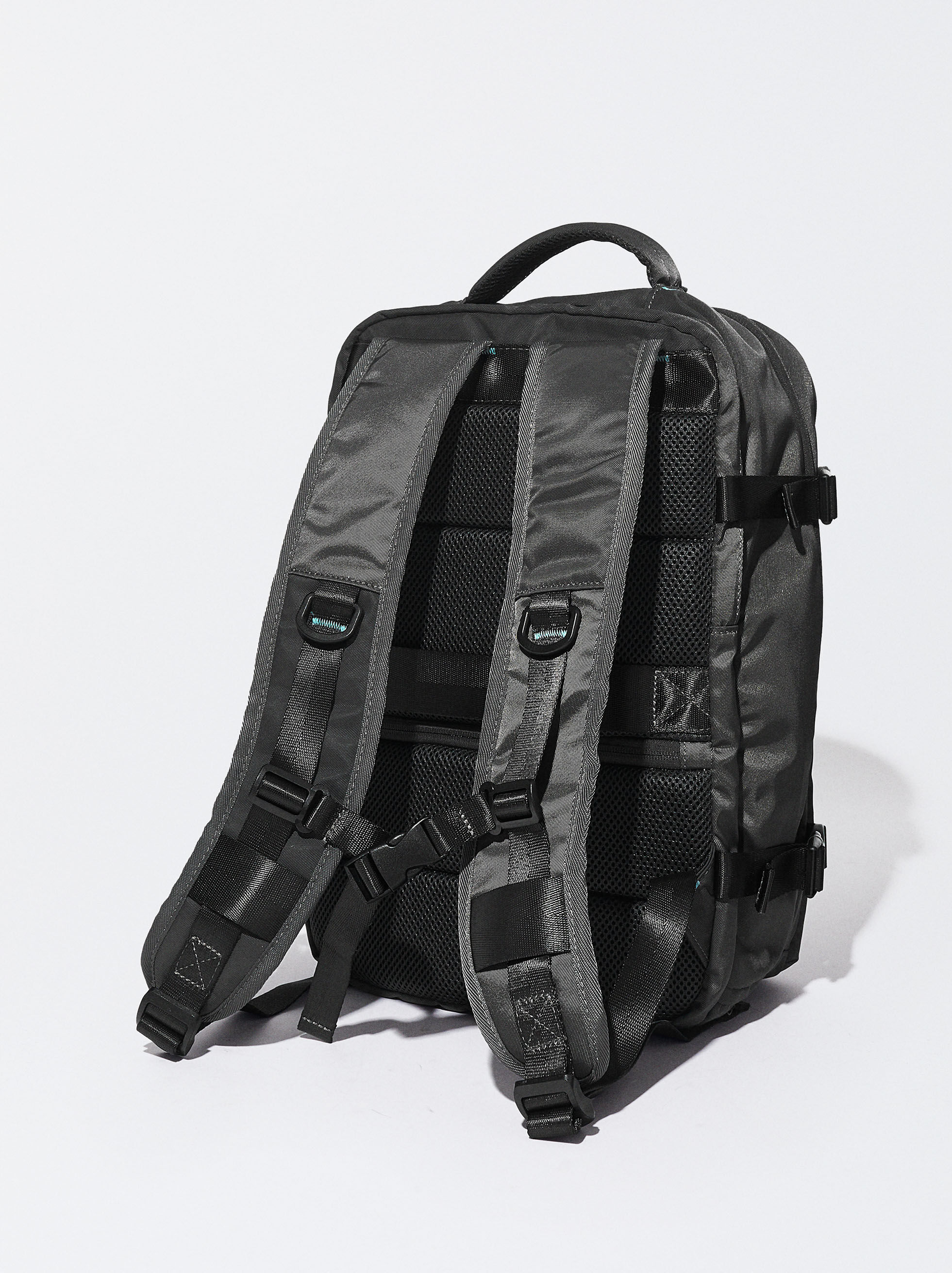 Mochila De Cabina De Nylon Gris Parfois