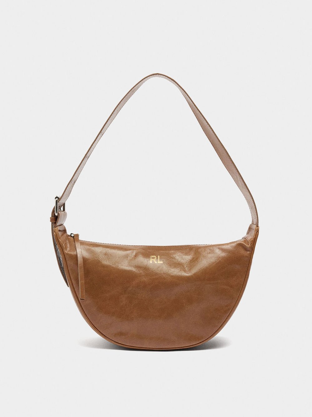 Bolso hobo de piel con tachuelas