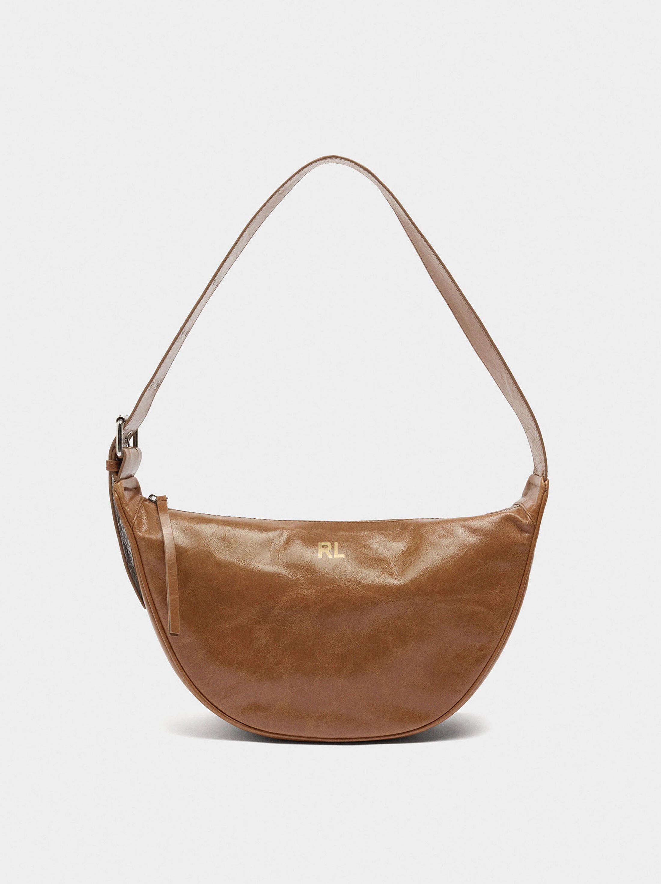 Mala hobo de pele com tachas image number 8.0