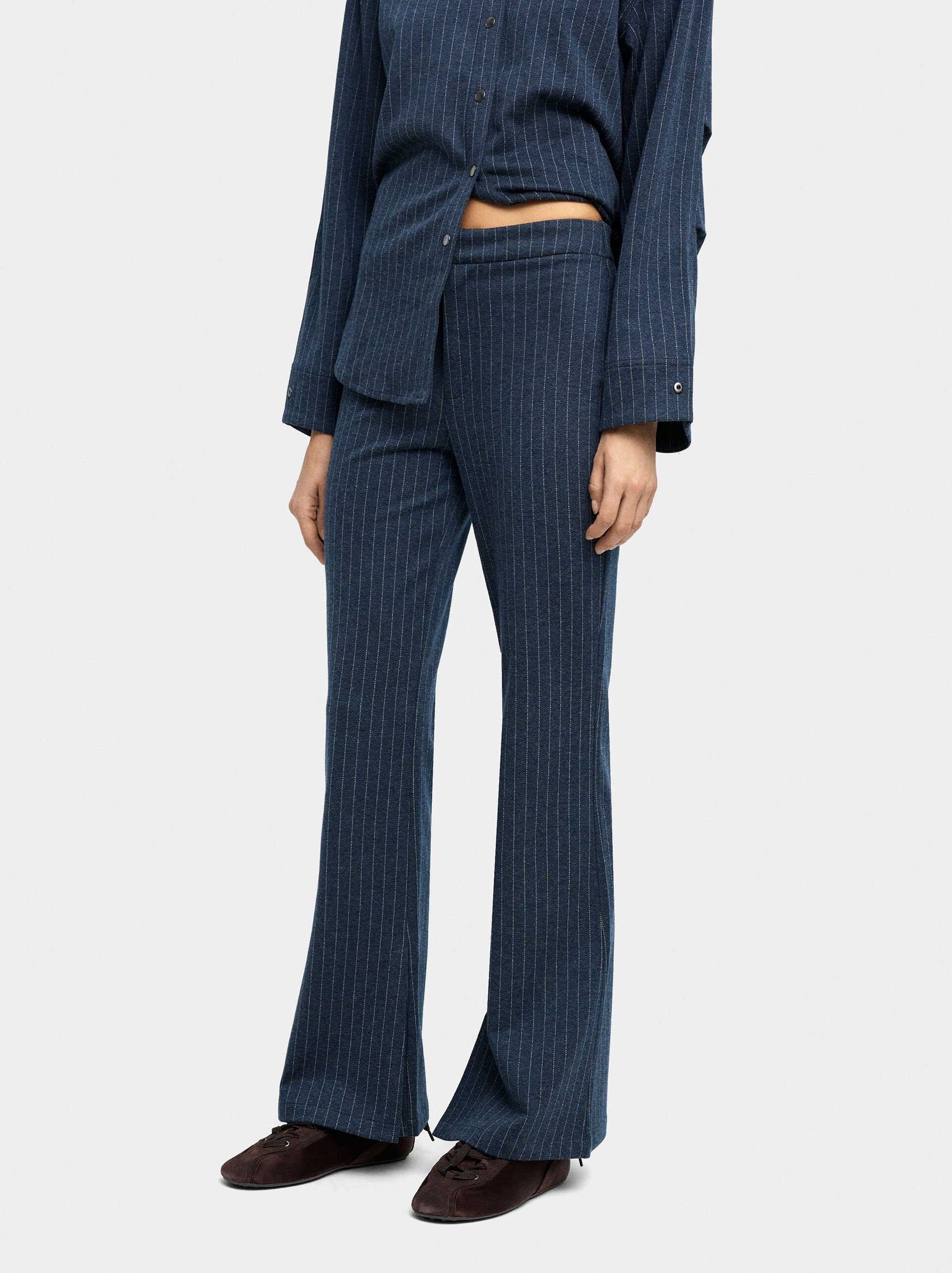 Trousers with pinstripe image number 1.0