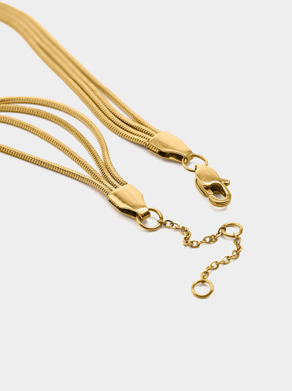 Bracelet multiple avec chaîne serpent - acier inoxydable