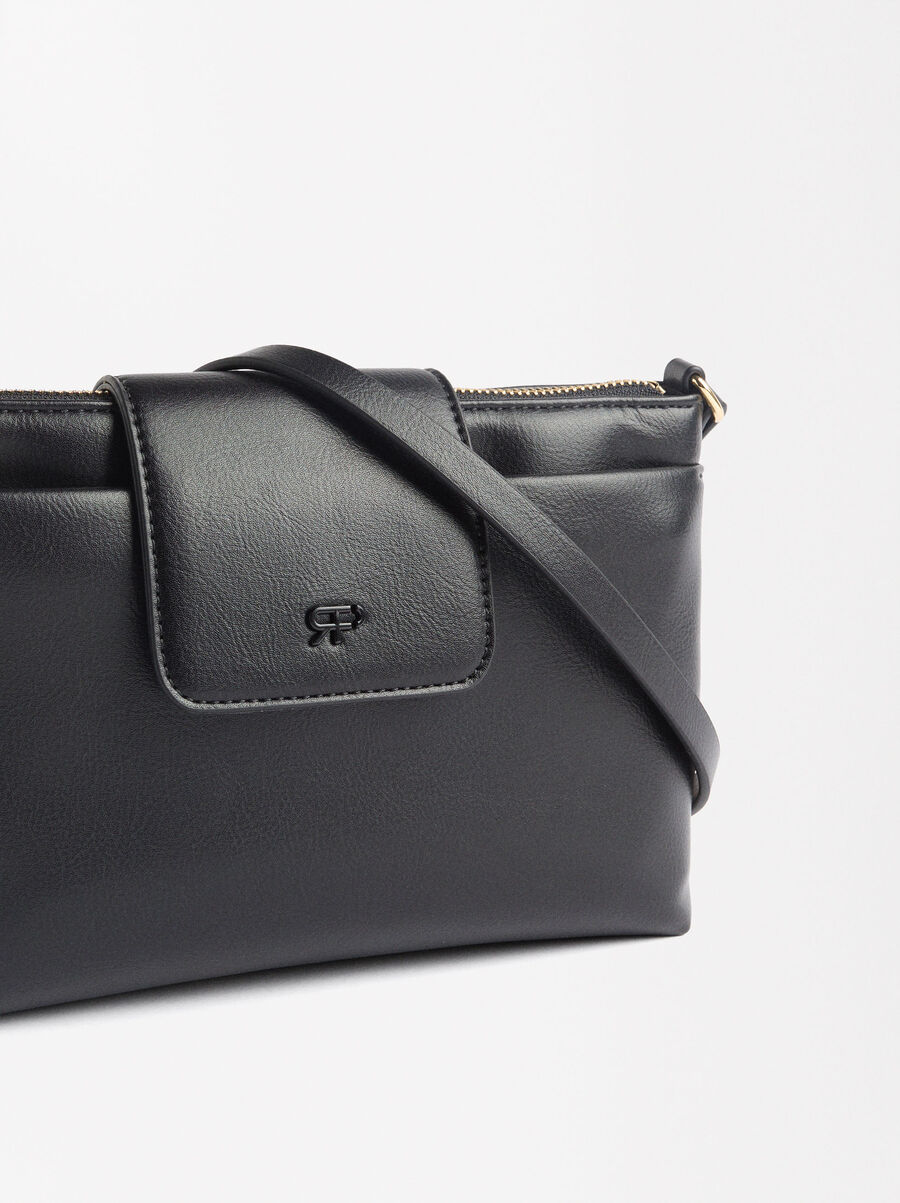 Crossbody bag with cracked effect