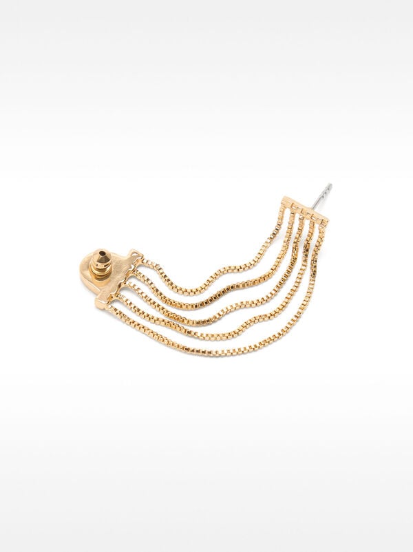 Boucles d’oreilles earjacket avec chaînes