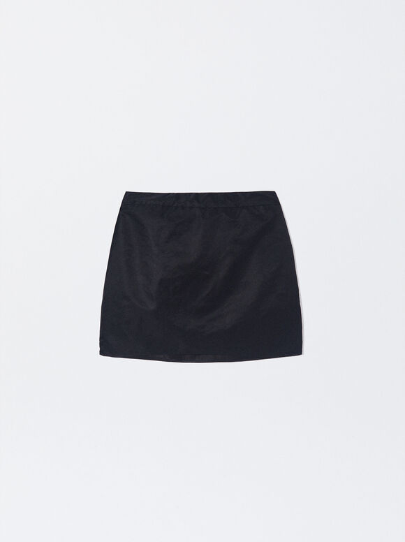 Basic Mini Skirt, Black, hi-res