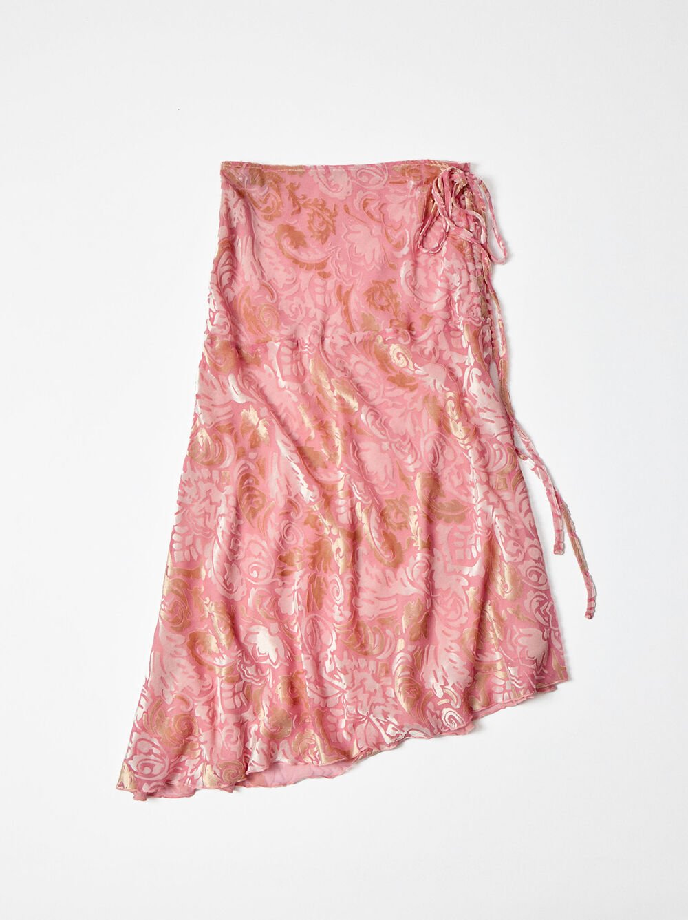 Midi jacquard skirt with leaves