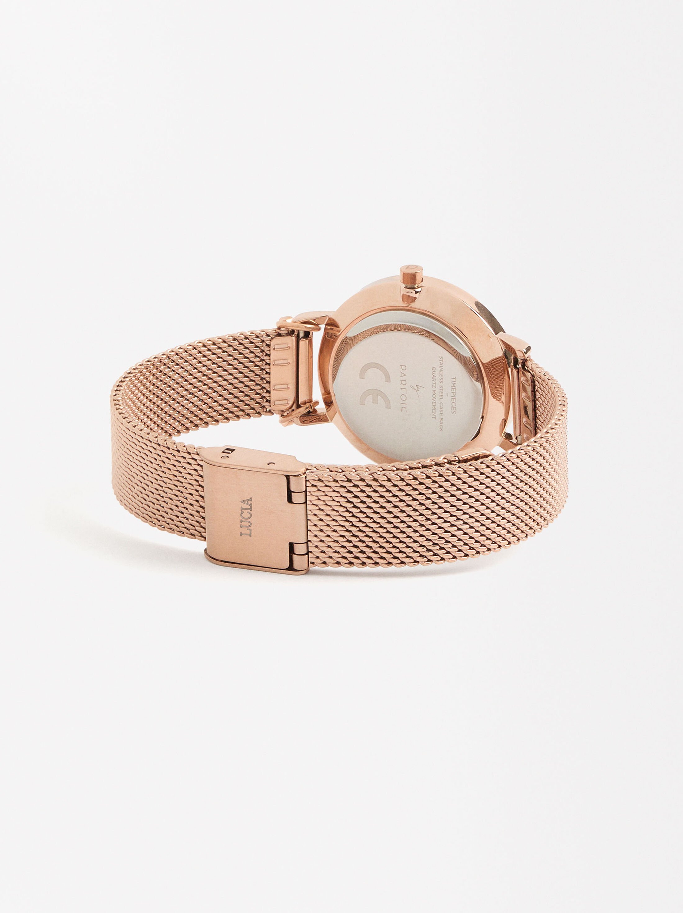 Reloj pulsera de acero inoxidable con charm image number 1.0