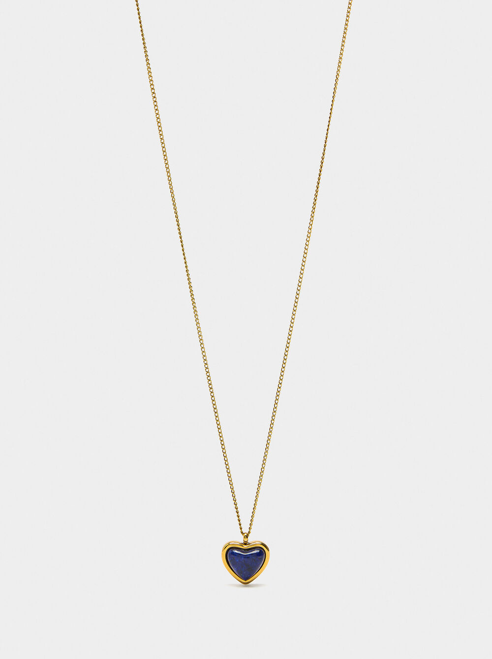 Necklace with heart pendant - stainless steel