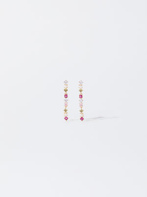 Earrings With Multicolor Zirconia