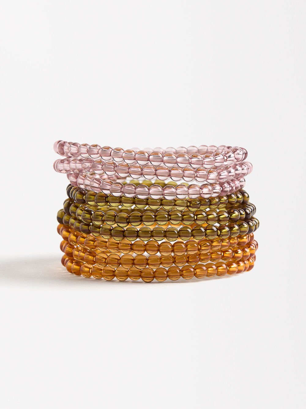 Ensemble de bracelets élastiques transparents