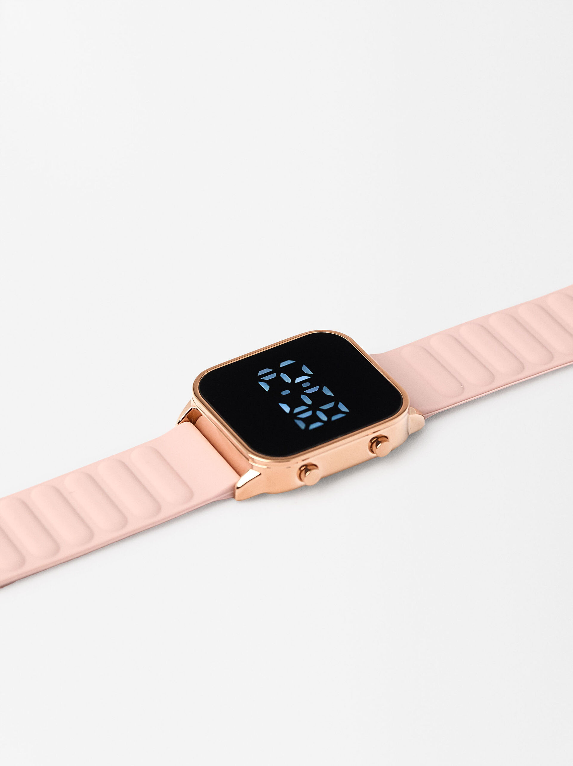 Digital watch with silicone strap image number 3.0