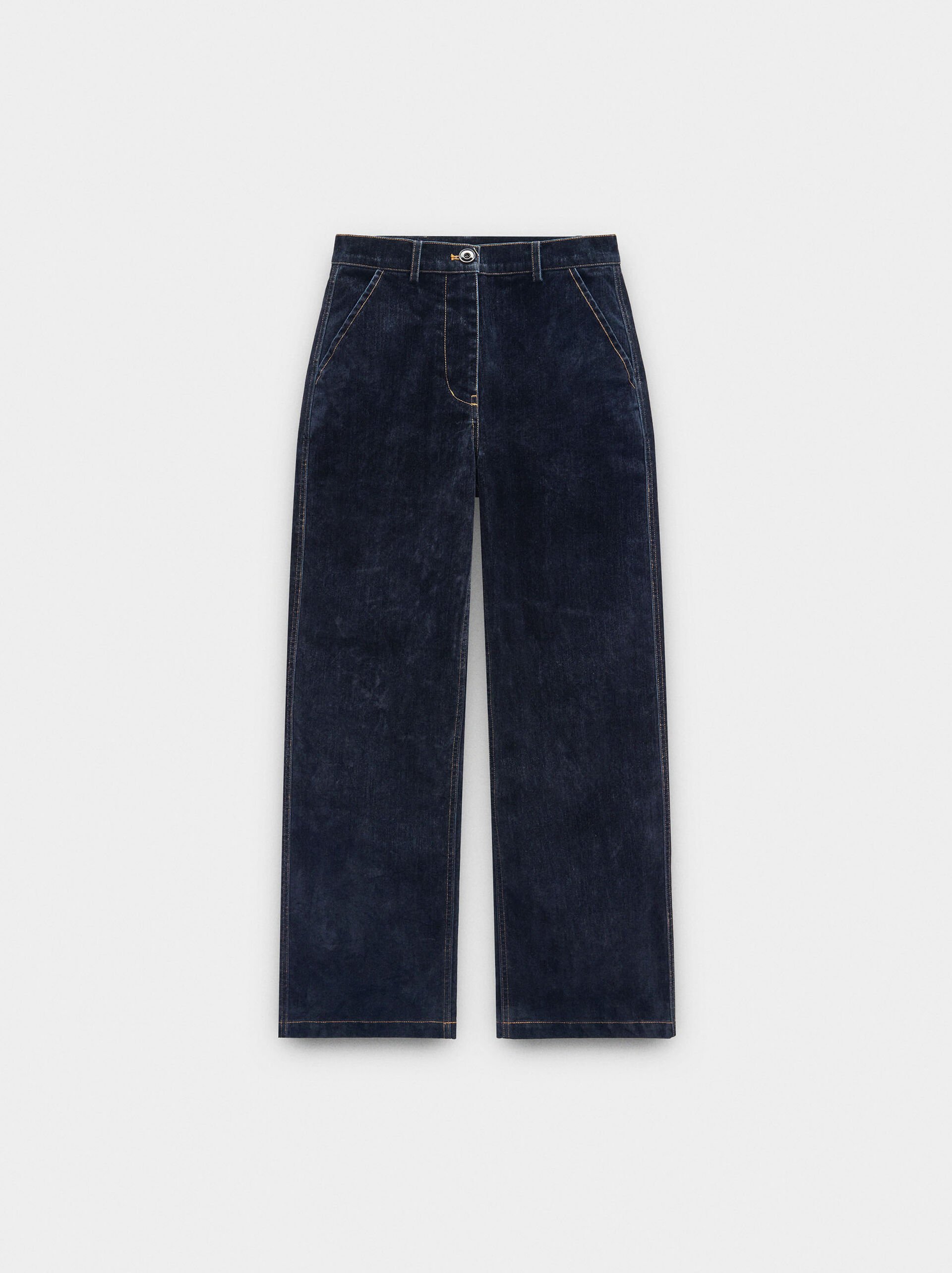 Pantalon en denim effet velours image number 4.0