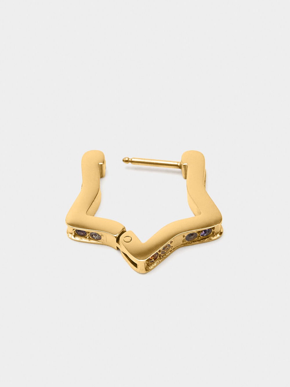 Brinco individual estrela - aço inoxidável