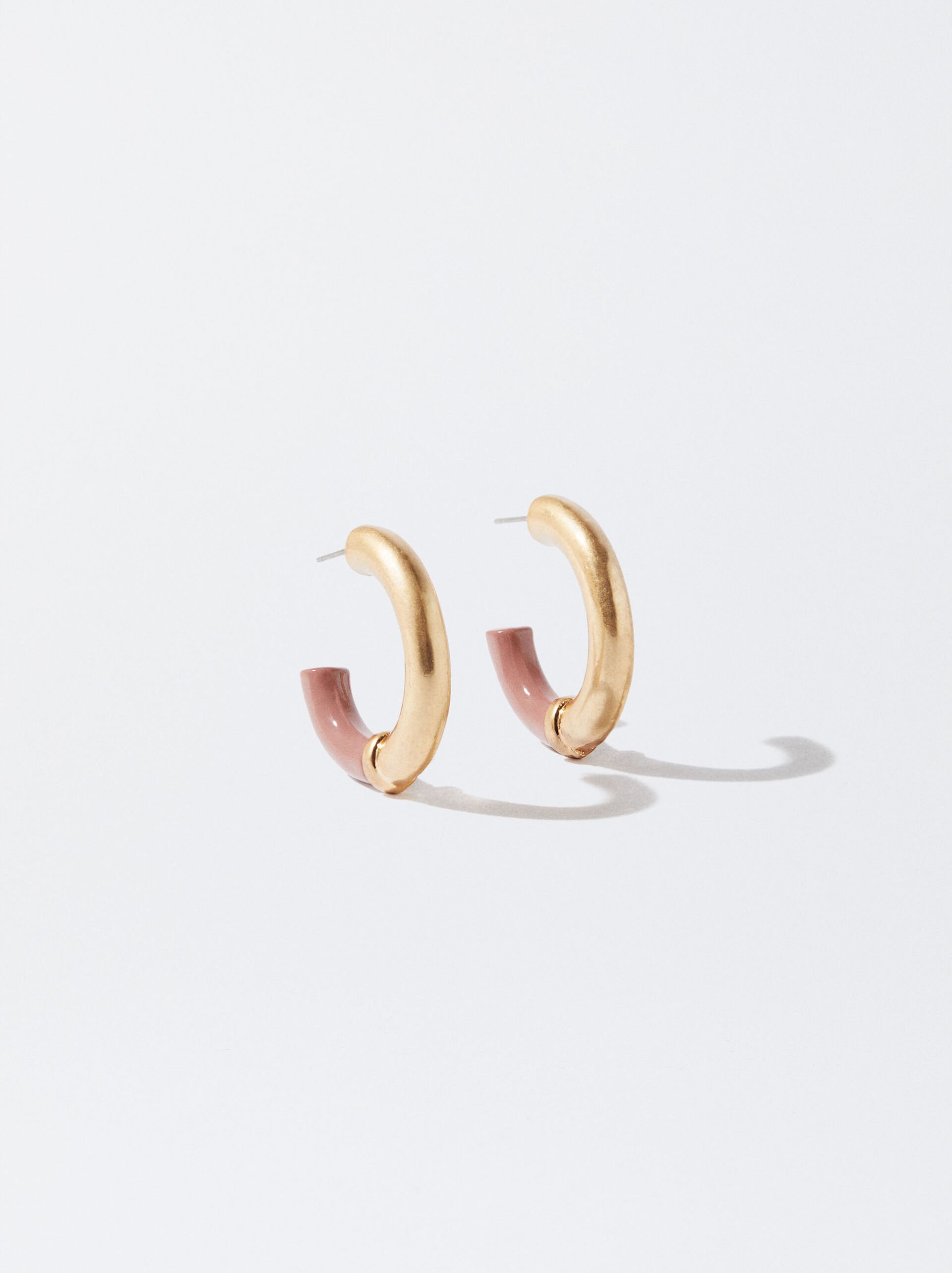 Enameled Gold Hoop Earrings image number 0.0