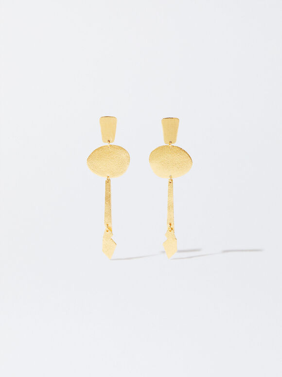 18-Carat Gold Plated Earrings, Golden, hi-res