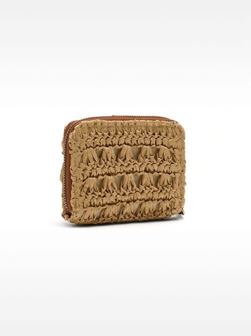 Cartera de efecto rafia