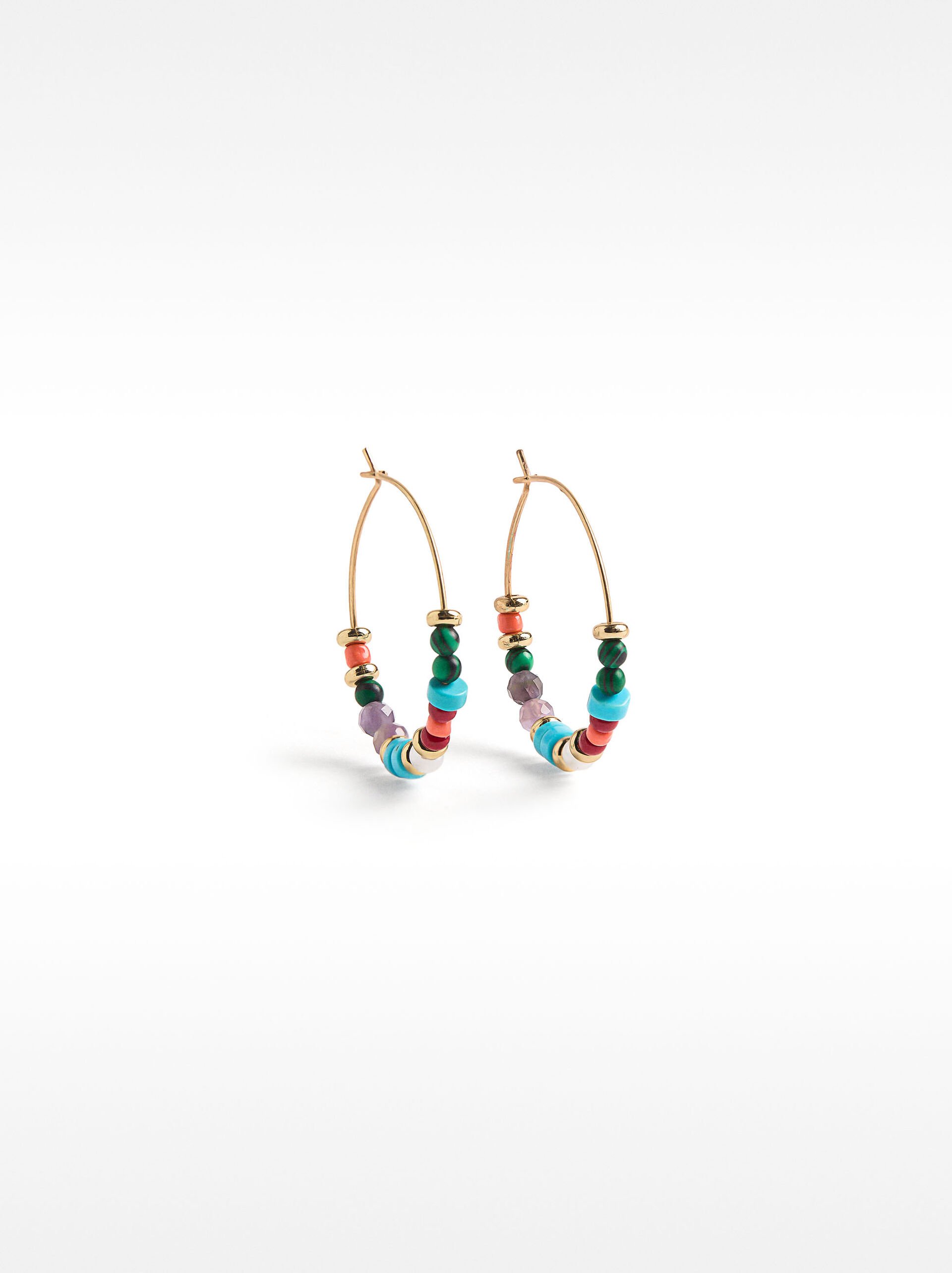 Aros con piedras multicolores image number 0.0